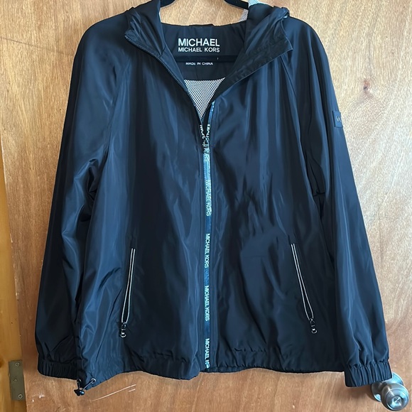 Michael Kors Black Windbreaker, size L - Picture 1 of 4